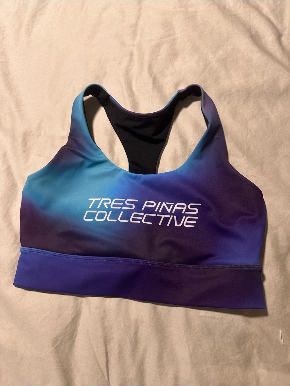 Tres Piñas Collective Blue-Purple Ombre Racerback Sports Bra